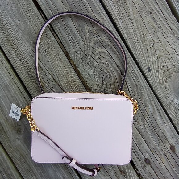 Michael Kors NWT Blush Pink Jet Set Crossbody $378 - Picture 2 of 7